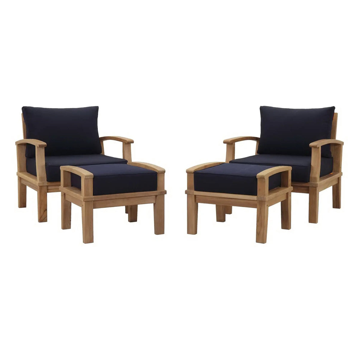 Marina 4 Piece Outdoor Patio Teak Set by Modway by HouseOfZazla