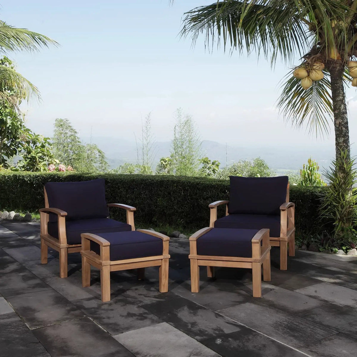 Marina 4 Piece Outdoor Patio Teak Set by Modway by HouseOfZazla