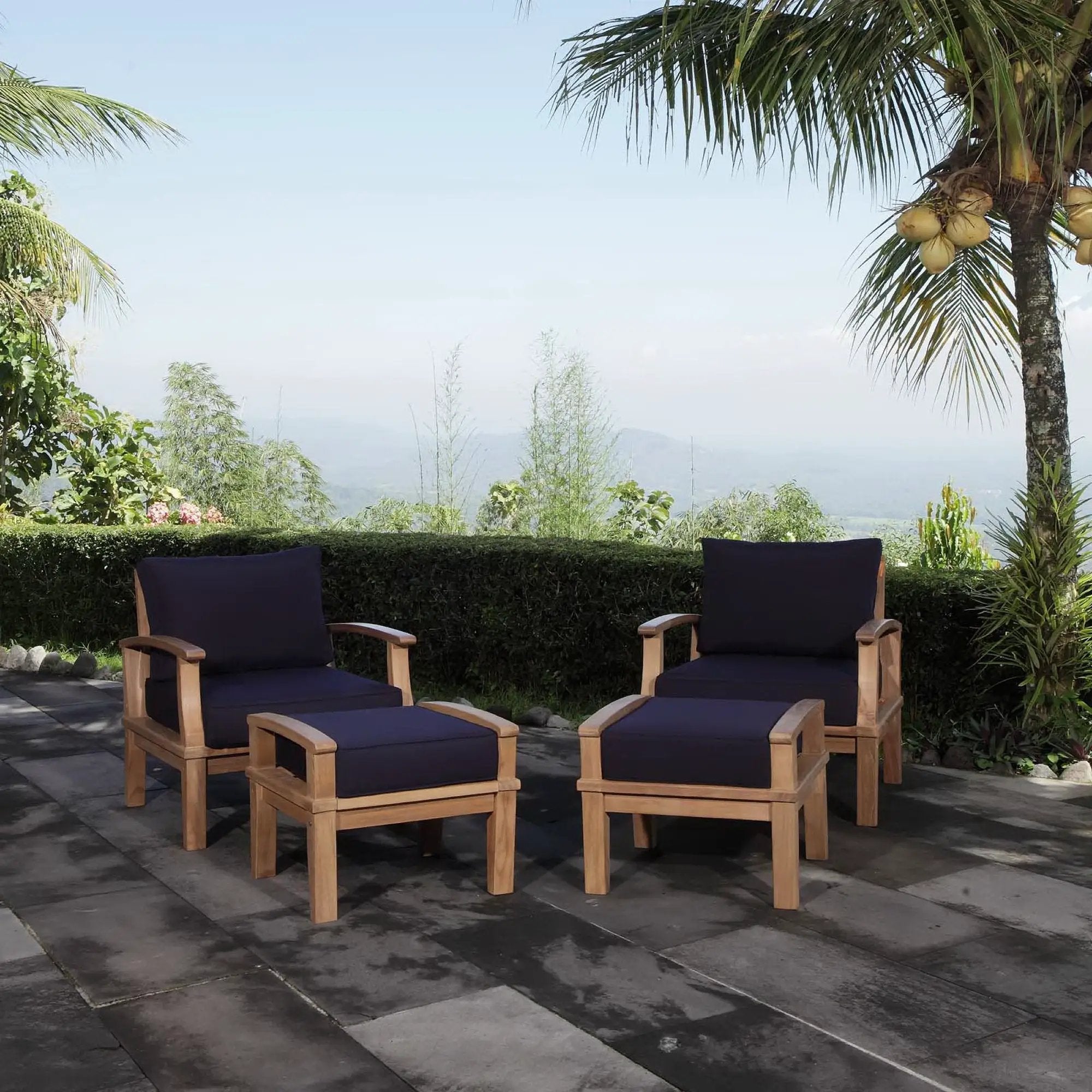 Marina 4 Piece Outdoor Patio Teak Set by Modway by HouseOfZazla