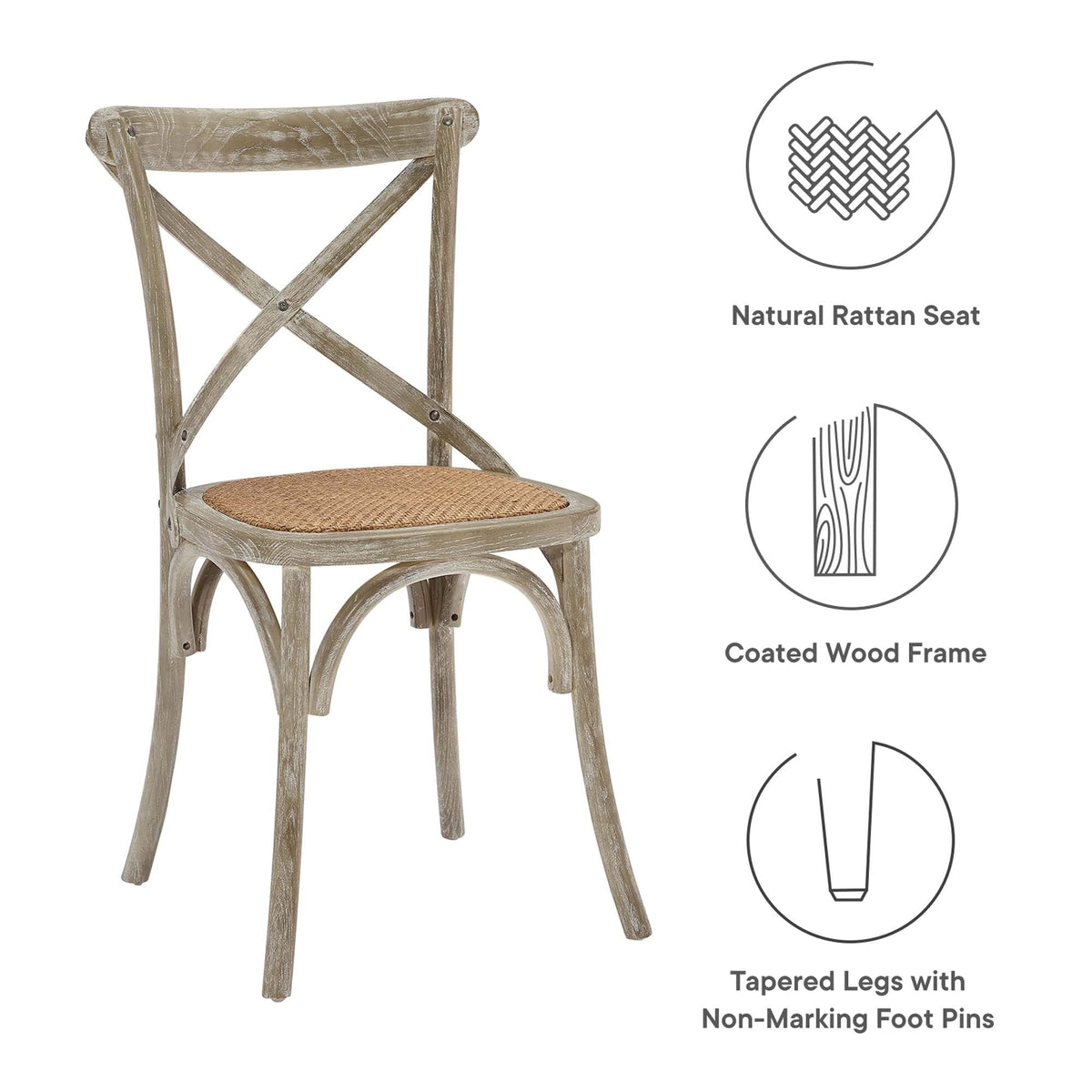 Gear Dining Side Chair by Modway - Black / Gray / Harbor / Midnight Blue / Natural / Walnut / White, photo 12 of 42