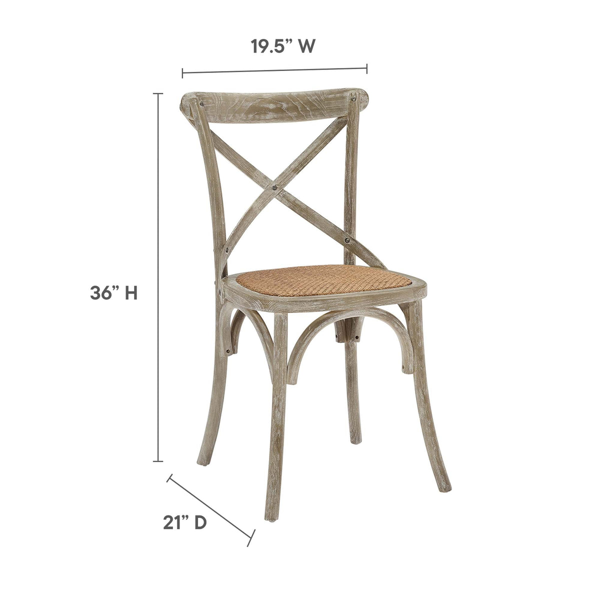 Gear Dining Side Chair by Modway - Black / Gray / Harbor / Midnight Blue / Natural / Walnut / White, photo 11 of 42