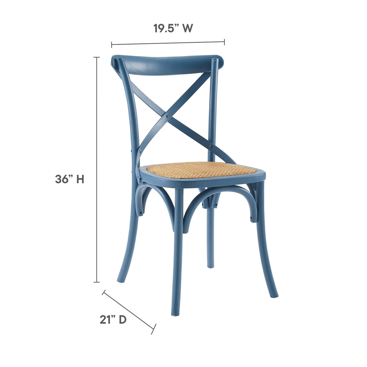 Gear Dining Side Chair by Modway - Black / Gray / Harbor / Midnight Blue / Natural / Walnut / White, photo 20 of 42