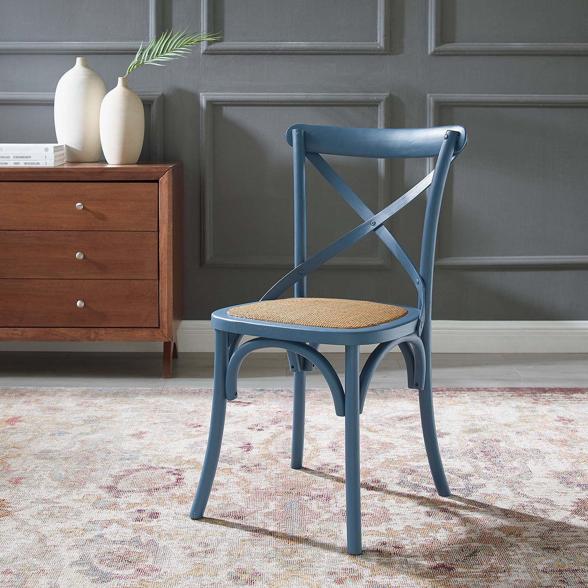 Gear Dining Side Chair by Modway - Black / Gray / Harbor / Midnight Blue / Natural / Walnut / White, photo 26 of 42