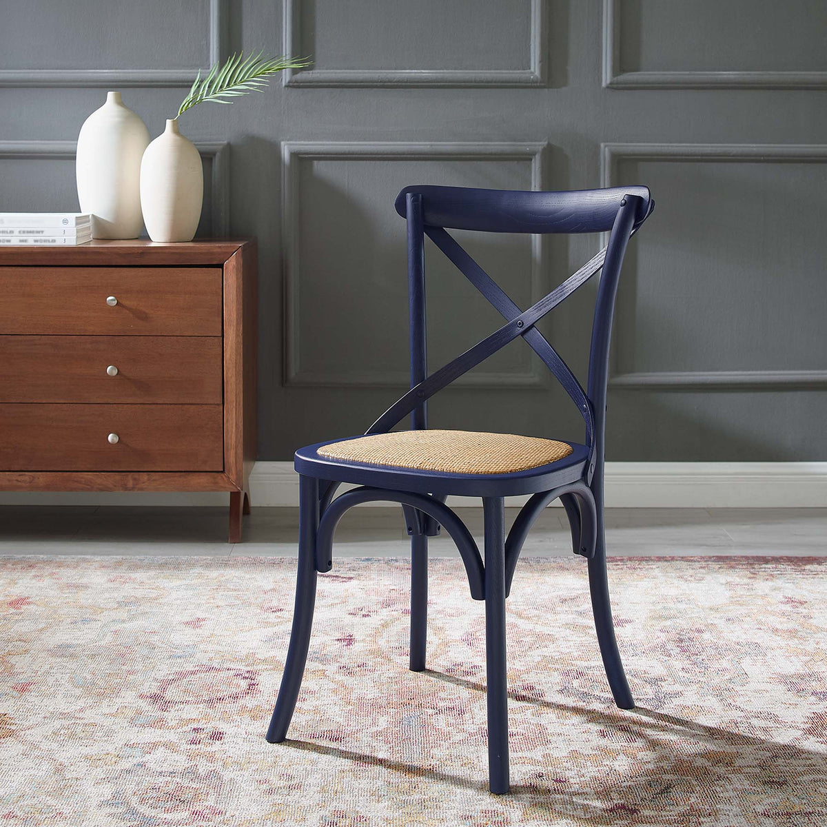 Gear Dining Side Chair by Modway - Black / Gray / Harbor / Midnight Blue / Natural / Walnut / White, photo 35 of 42