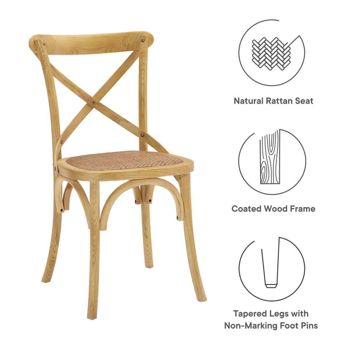 Gear Dining Side Chair by Modway - Black / Gray / Harbor / Midnight Blue / Natural / Walnut / White, photo 39 of 42