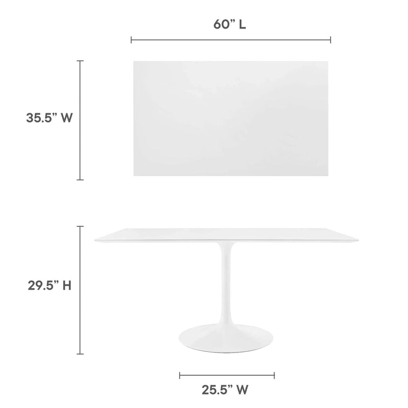 Lippa 60" Rectangle Wood Dining Table by Modway by HouseOfZazla