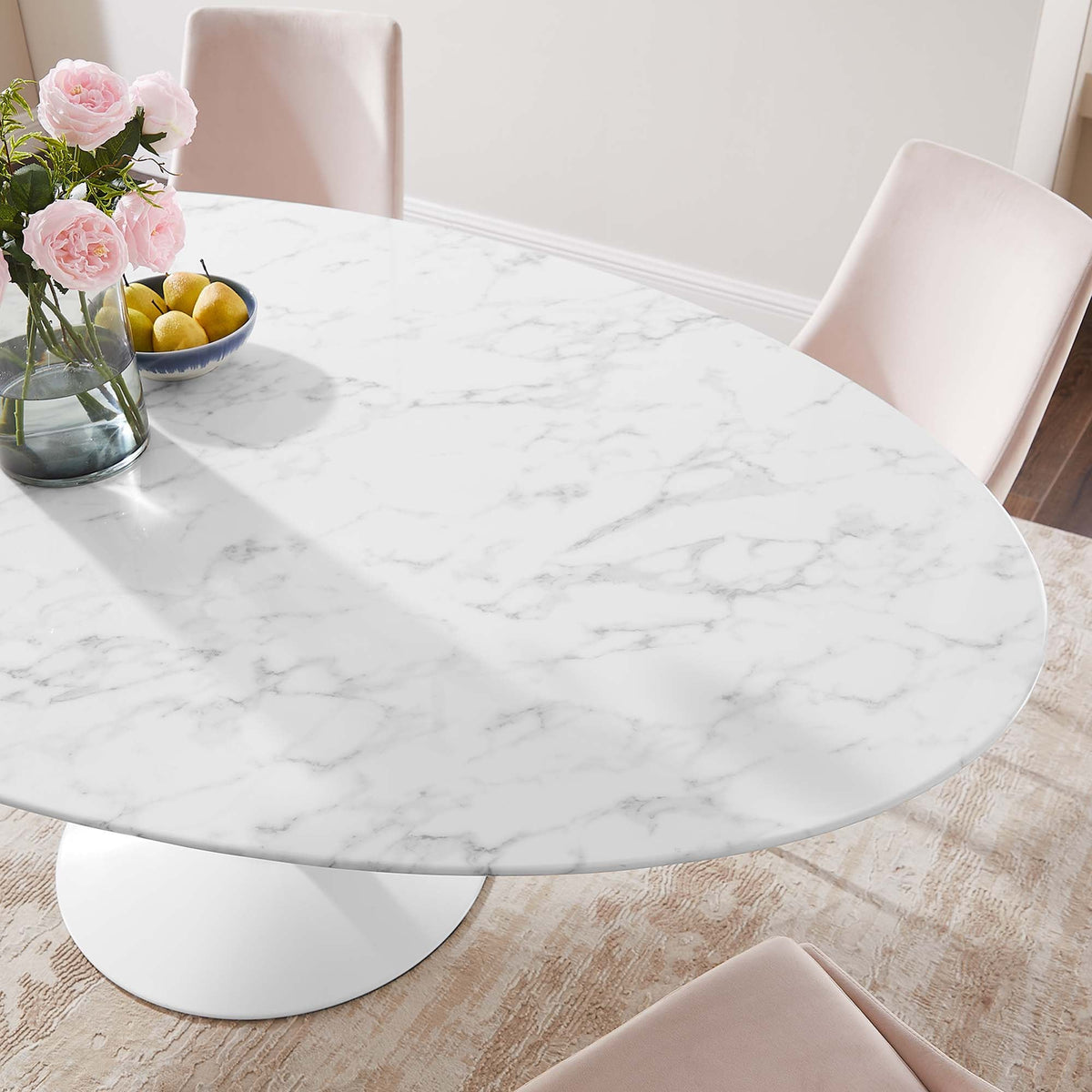 Lippa Oval Faux Marble Dining Table by Modway, photo 14 of 14