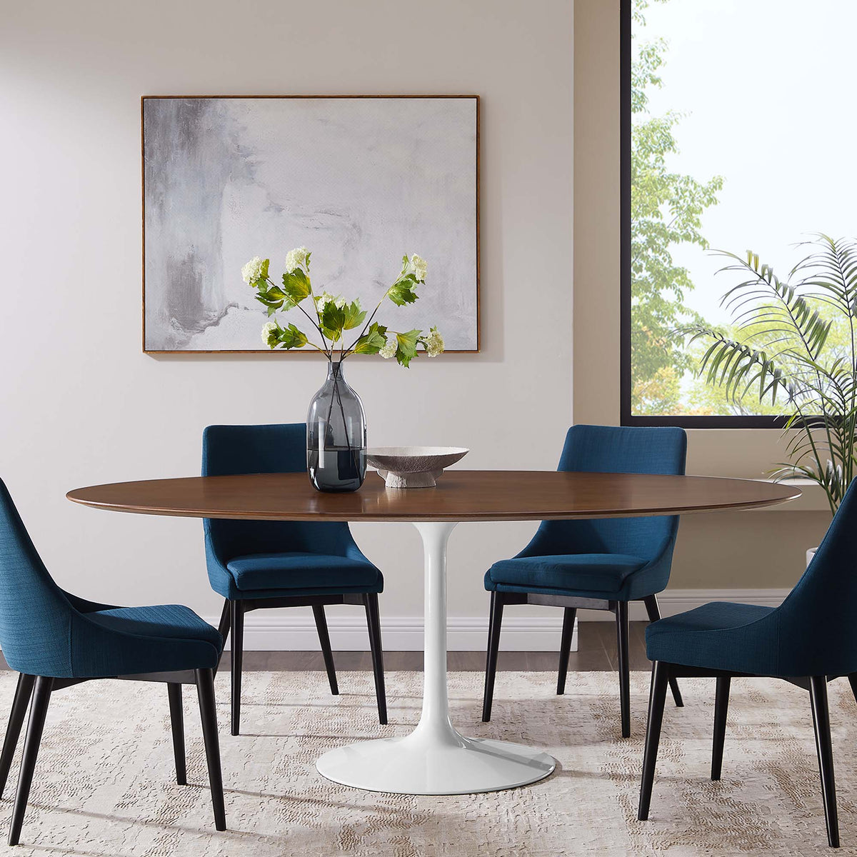 Lippa 78" Oval Wood Dining Table by Modway - EEI-1661, photo 6 of 7