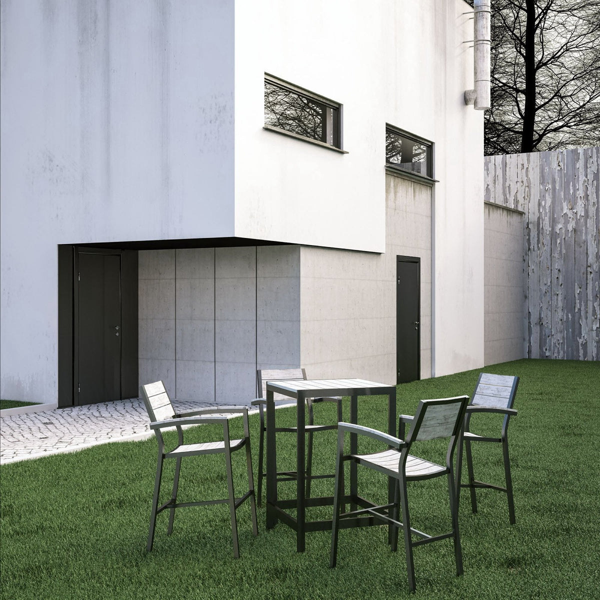 Maine 5 Piece Outdoor Patio Bar Set by Modway, photo 7 of 14