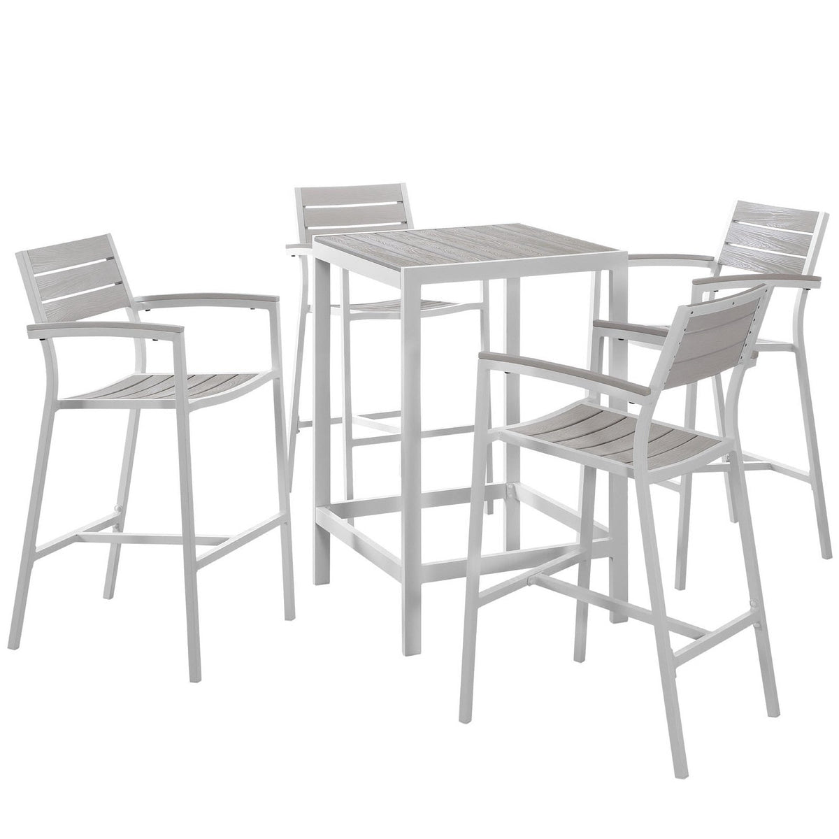 Maine 5 Piece Outdoor Patio Bar Set by Modway, photo 8 of 14