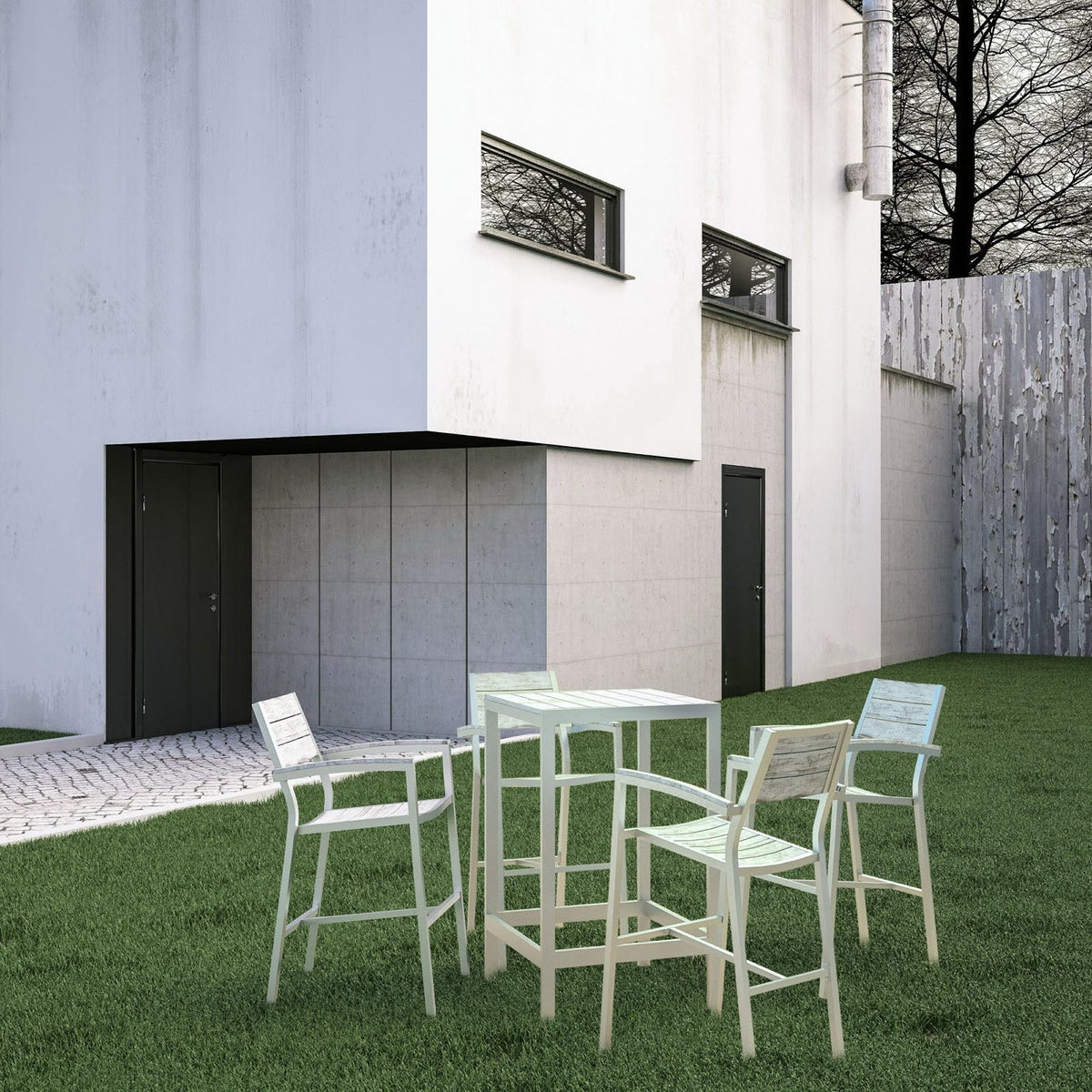 Maine 5 Piece Outdoor Patio Bar Set by Modway, photo 14 of 14
