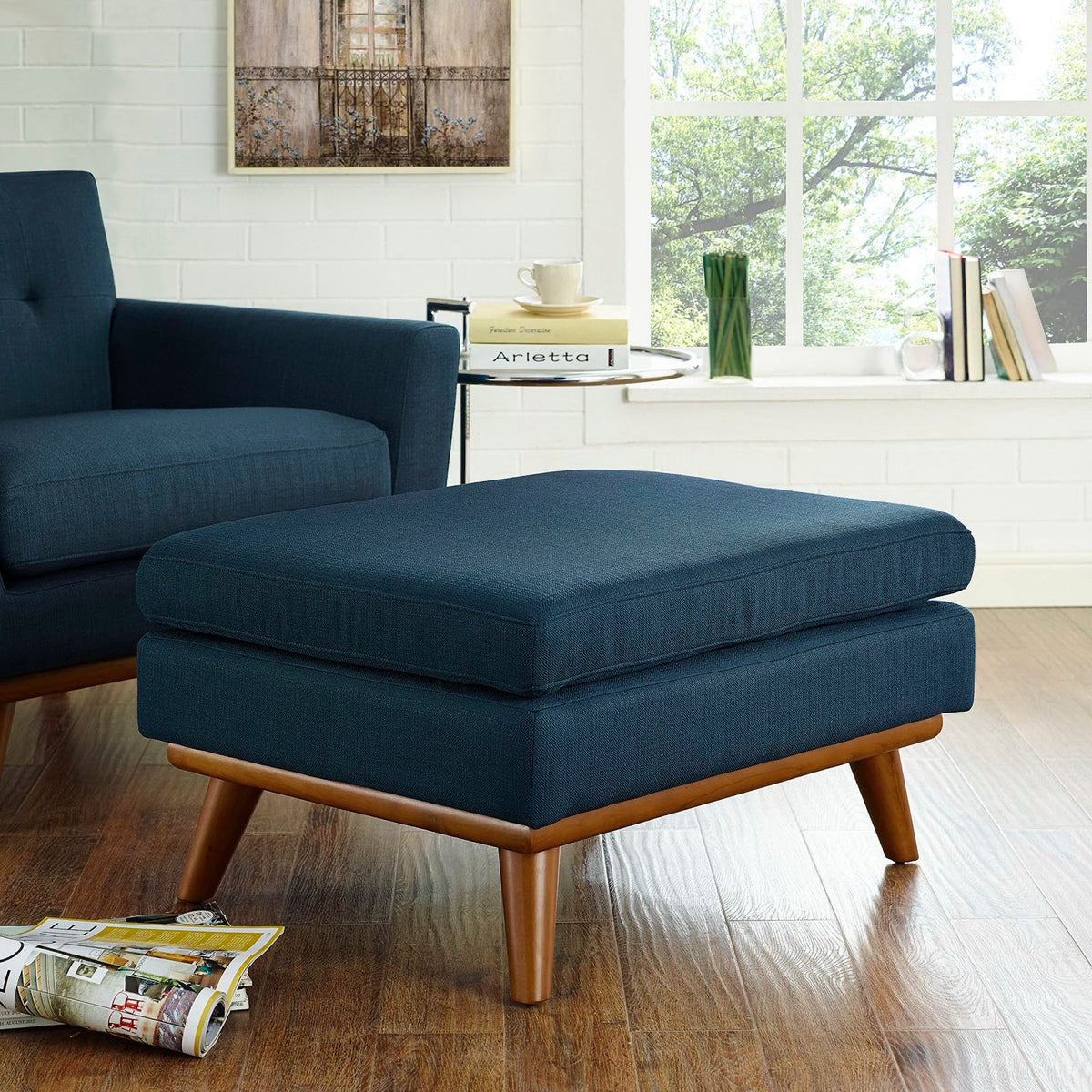 Engage Upholstered Fabric Ottoman by Modway, photo 4 of 16