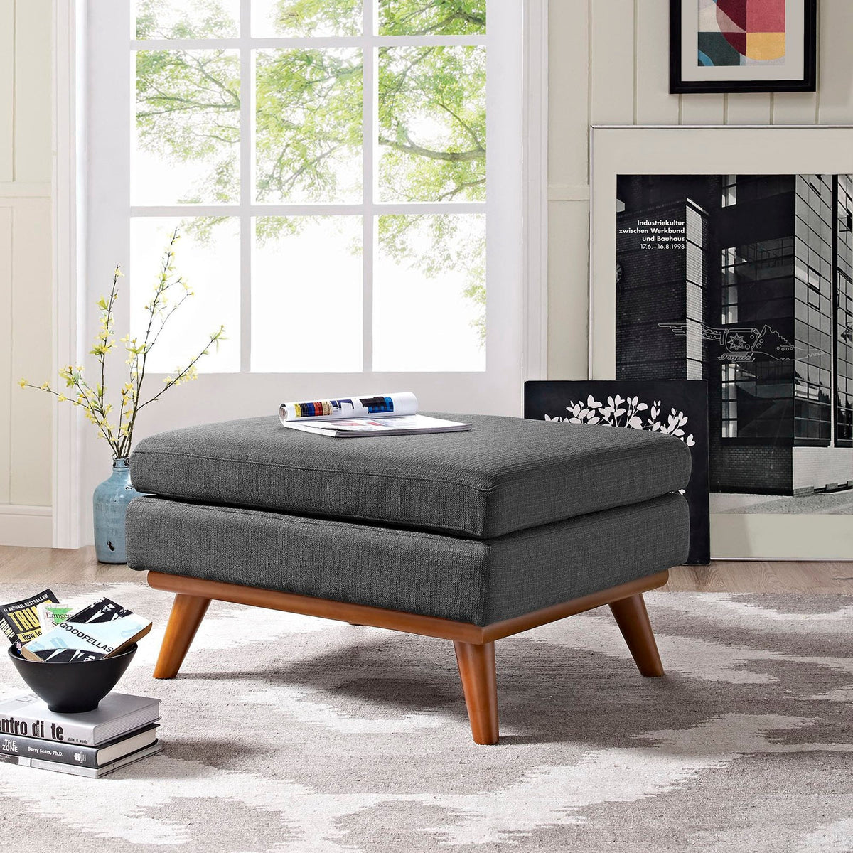 Engage Upholstered Fabric Ottoman by Modway, photo 12 of 16