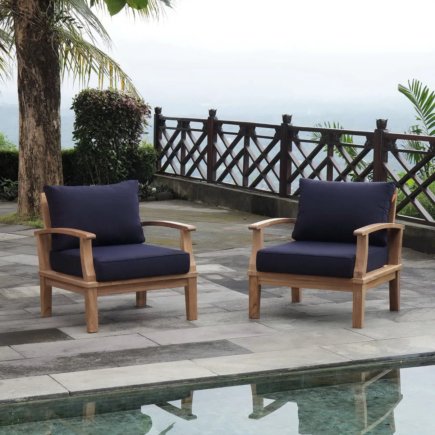 Marina 2 Piece Outdoor Patio Teak Set by Modway by HouseOfZazla