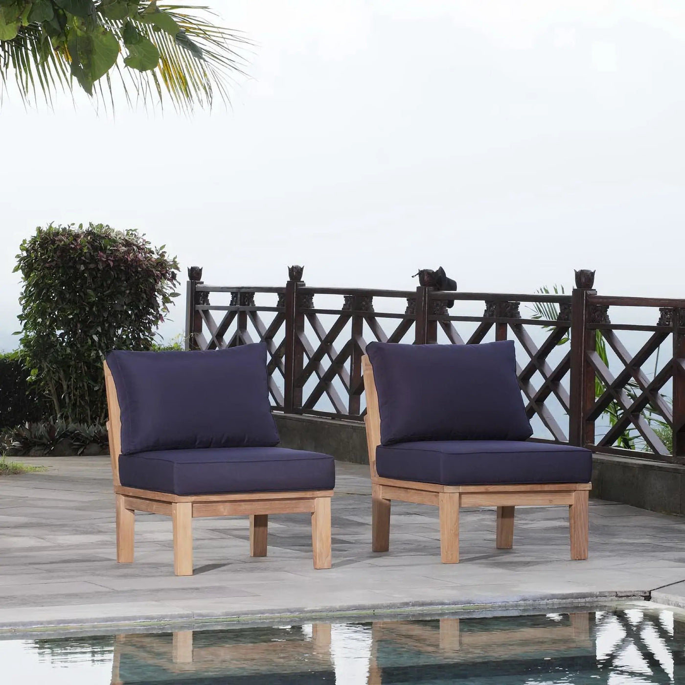 Marina 2 Piece Outdoor Patio Teak Set by Modway by HouseOfZazla