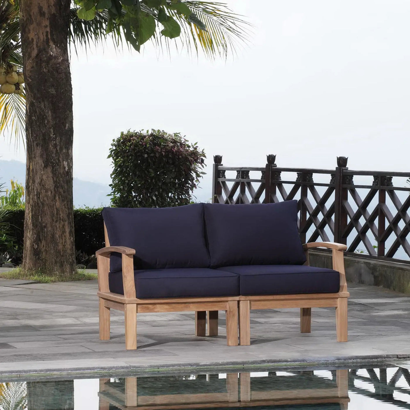 Marina 2 Piece Outdoor Patio Teak Set by Modway by HouseOfZazla