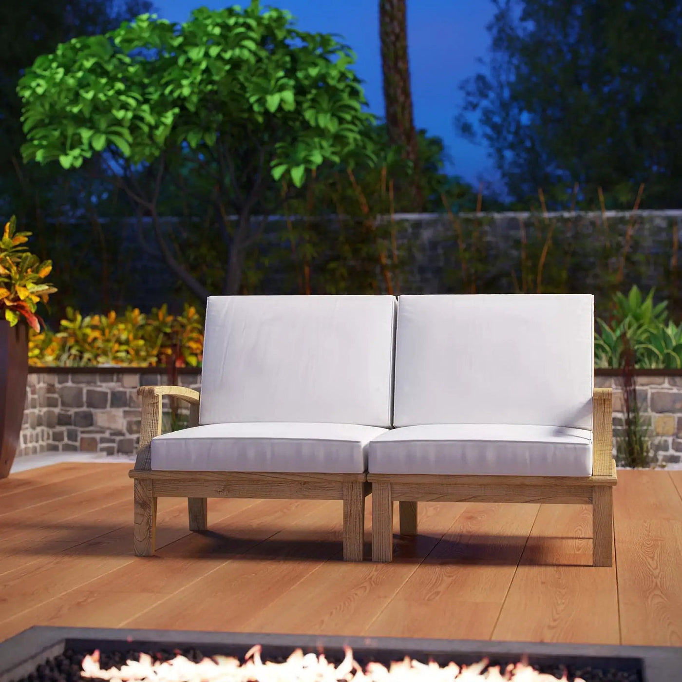 Marina 2 Piece Outdoor Patio Teak Set by Modway by HouseOfZazla