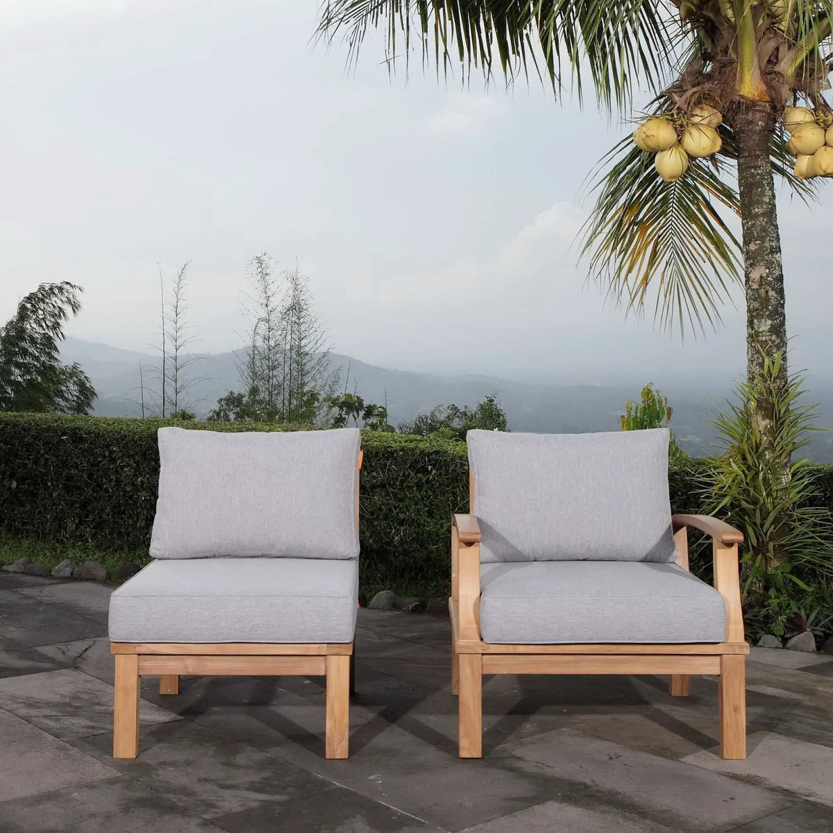 Marina 2 Piece Outdoor Patio Teak Set by Modway by HouseOfZazla