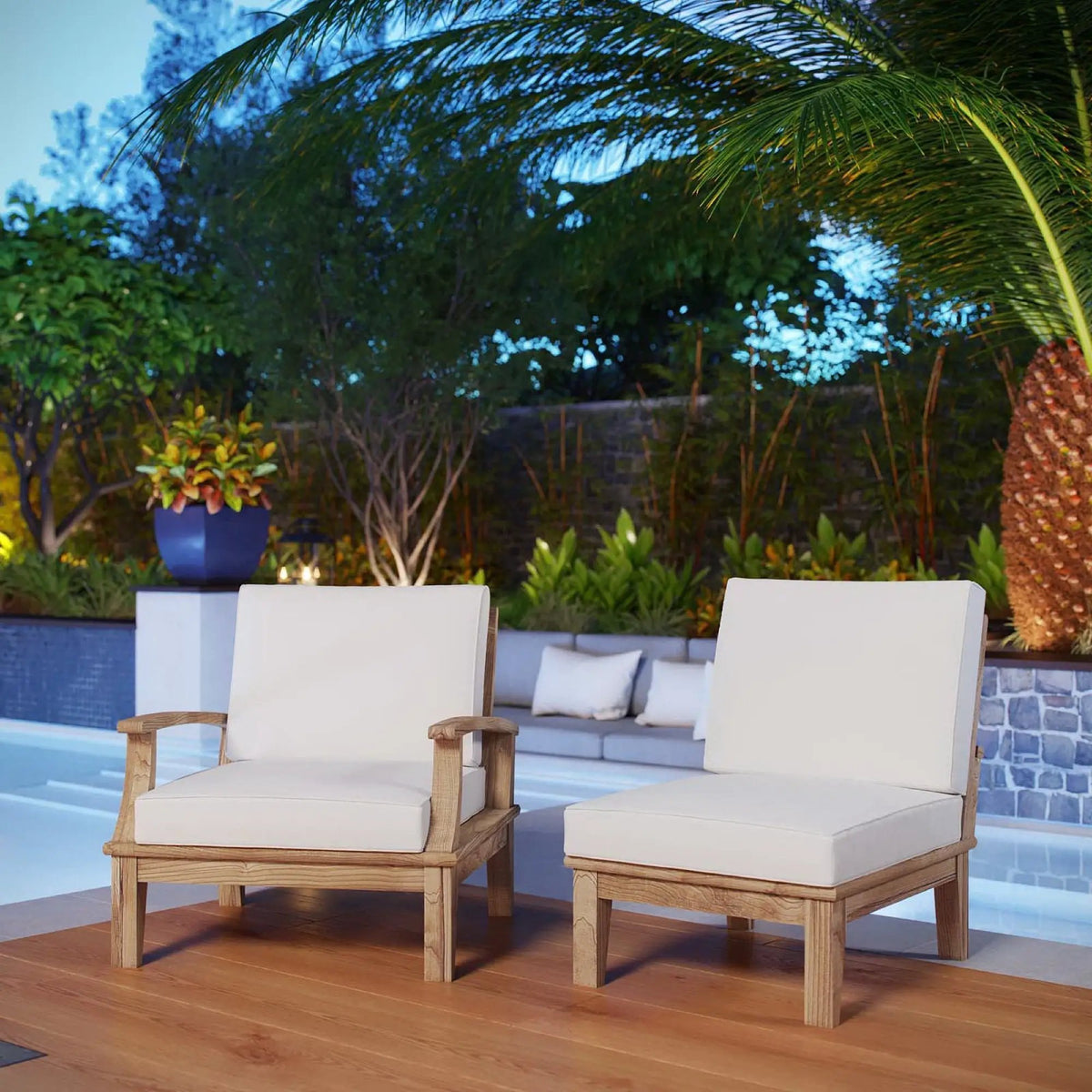 Marina 2 Piece Outdoor Patio Teak Set by Modway by HouseOfZazla