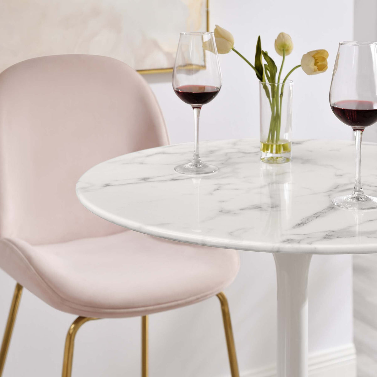 Lippa Round Faux Marble Bar Table by Modway, photo 6 of 40