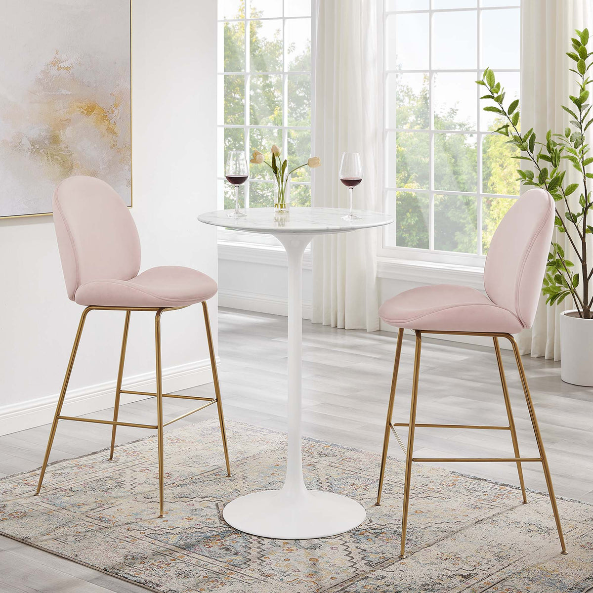 Lippa Round Faux Marble Bar Table by Modway, photo 7 of 40