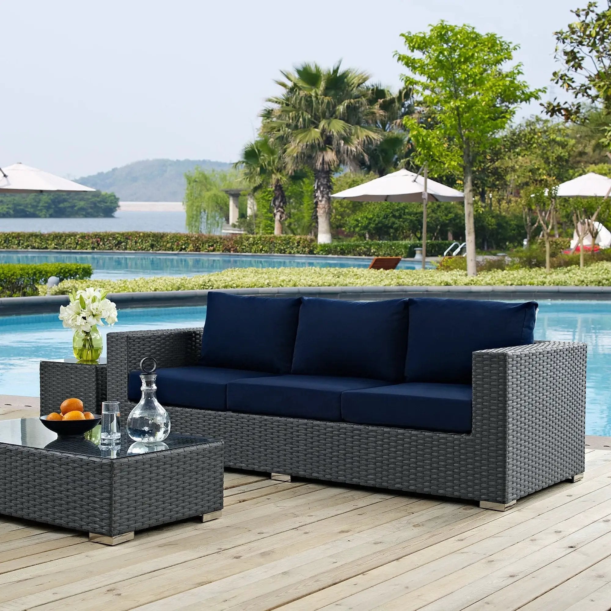 Sojourn Outdoor Patio Sunbrella Sofa by Modway by HouseOfZazla