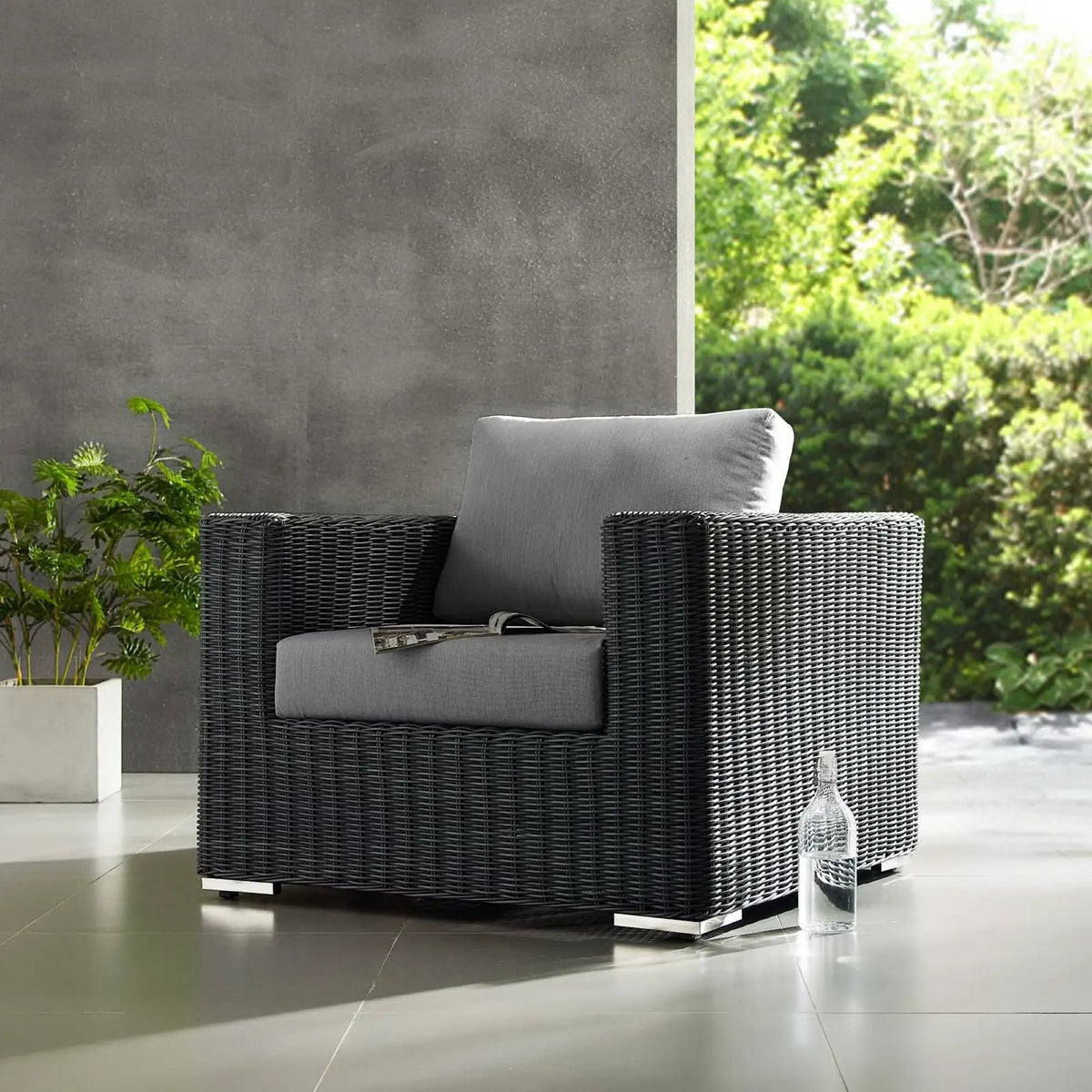 Summon Outdoor Patio Fabric Sunbrella Armchair by Modway by HouseOfZazla