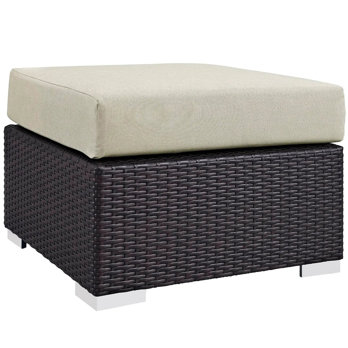 Convene Outdoor Patio Fabric Square Ottoman by Modway by HouseOfZazla