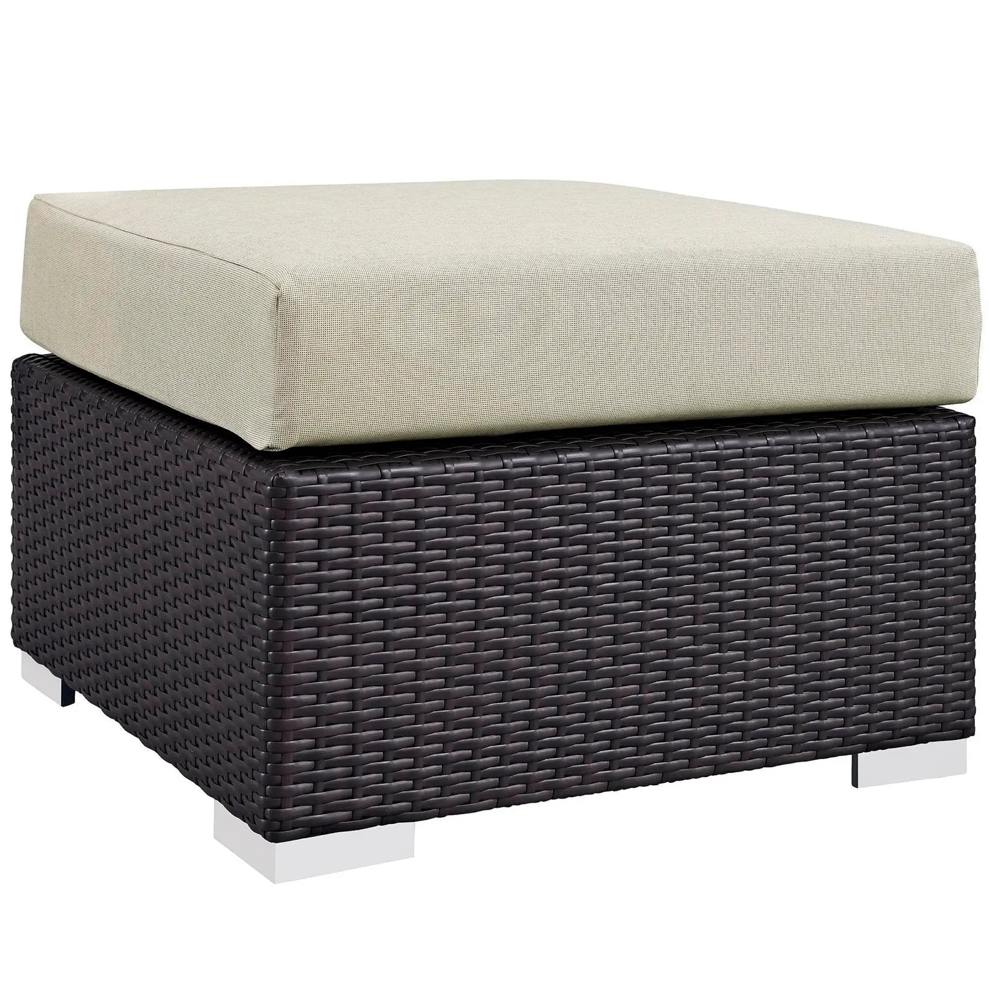 Convene Outdoor Patio Fabric Square Ottoman by Modway by HouseOfZazla