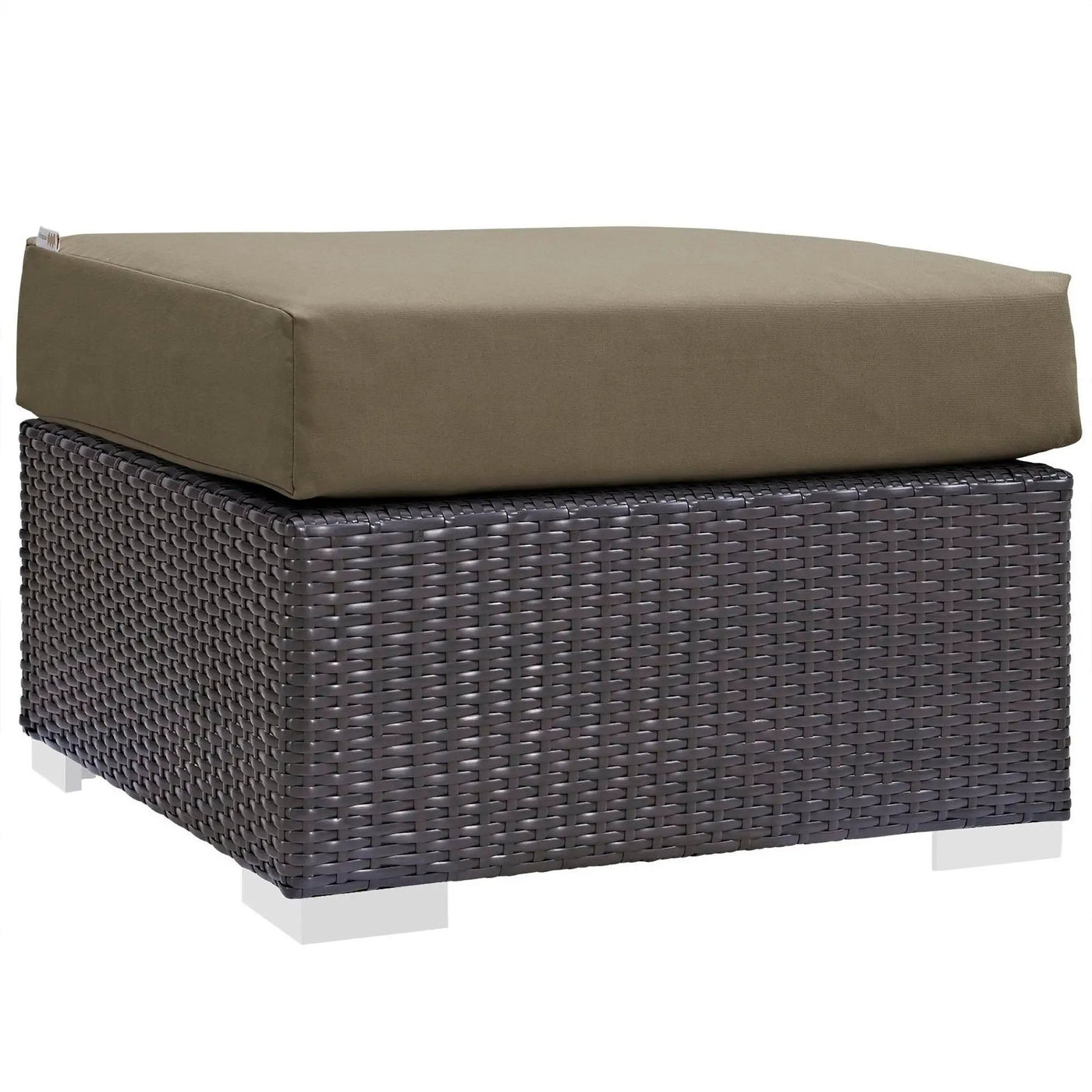 Convene Outdoor Patio Fabric Square Ottoman by Modway by HouseOfZazla