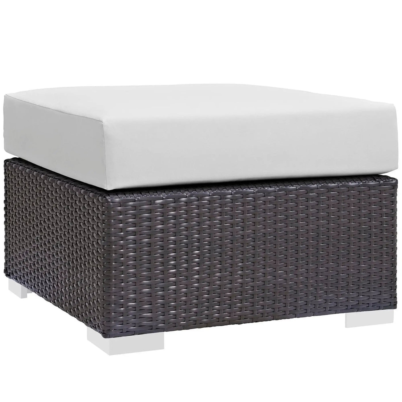 Convene Outdoor Patio Fabric Square Ottoman by Modway by HouseOfZazla
