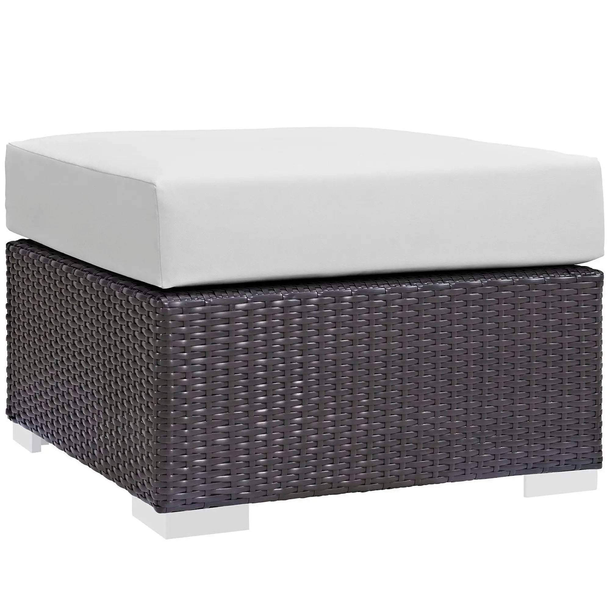 Convene Outdoor Patio Fabric Square Ottoman by Modway by HouseOfZazla