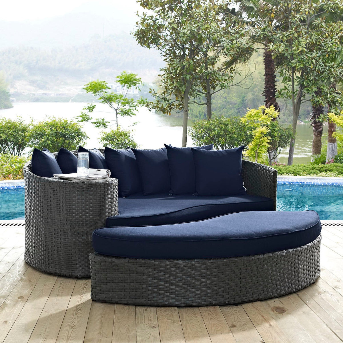Sojourn Outdoor Patio Sunbrella Daybed by Modway, photo 9 of 9