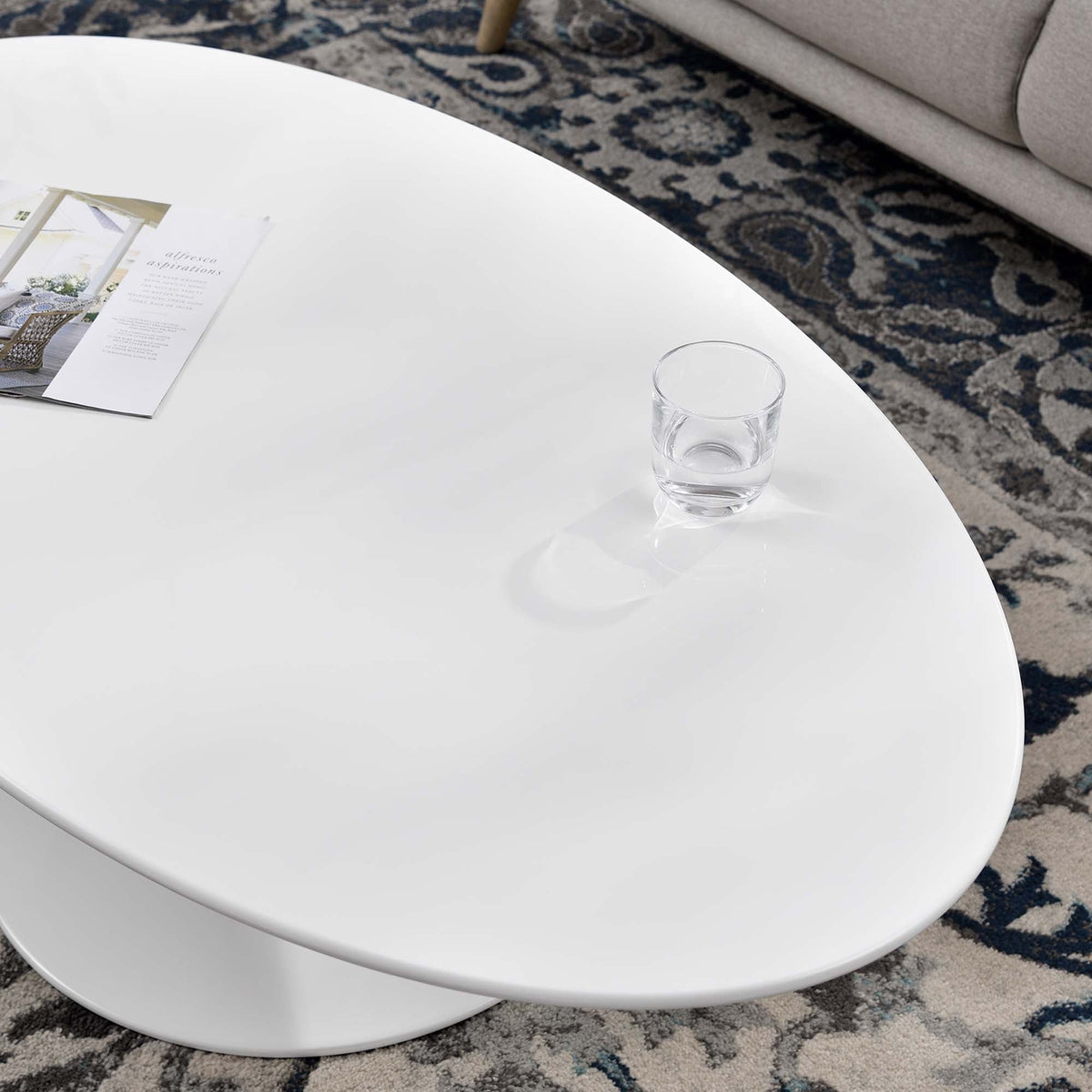 Lippa 48" Oval-Shaped Wood Coffee Table by Modway, photo 8 of 8