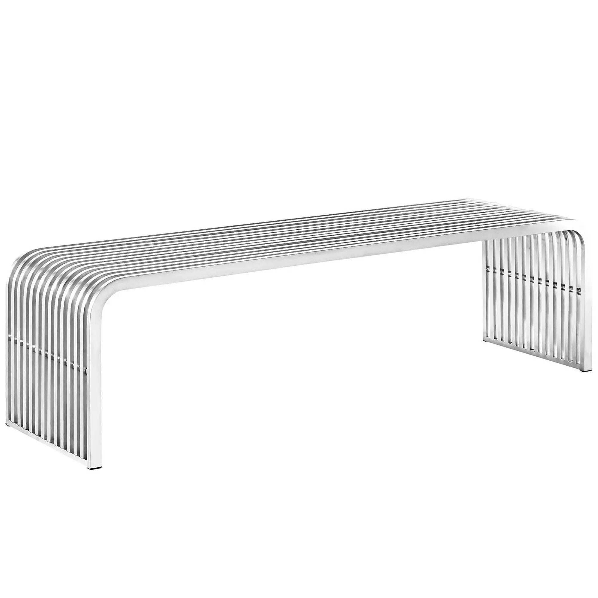Pipe 60" Stainless Steel Bench by Modway by HouseOfZazla