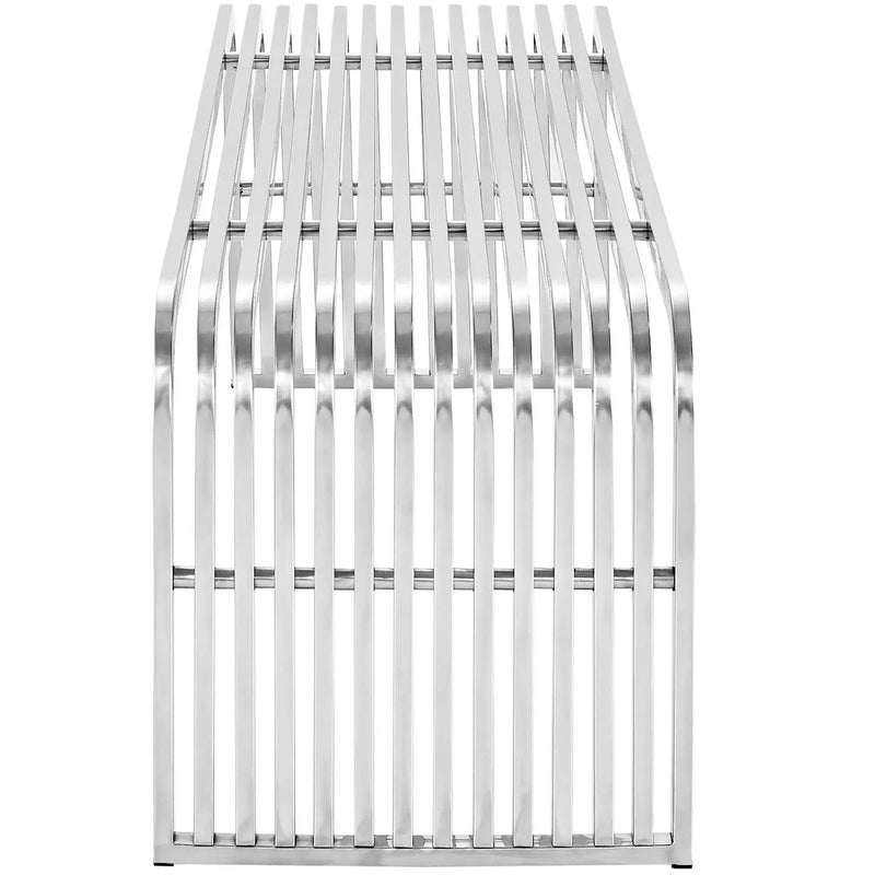 Pipe 60" Stainless Steel Bench by Modway by HouseOfZazla