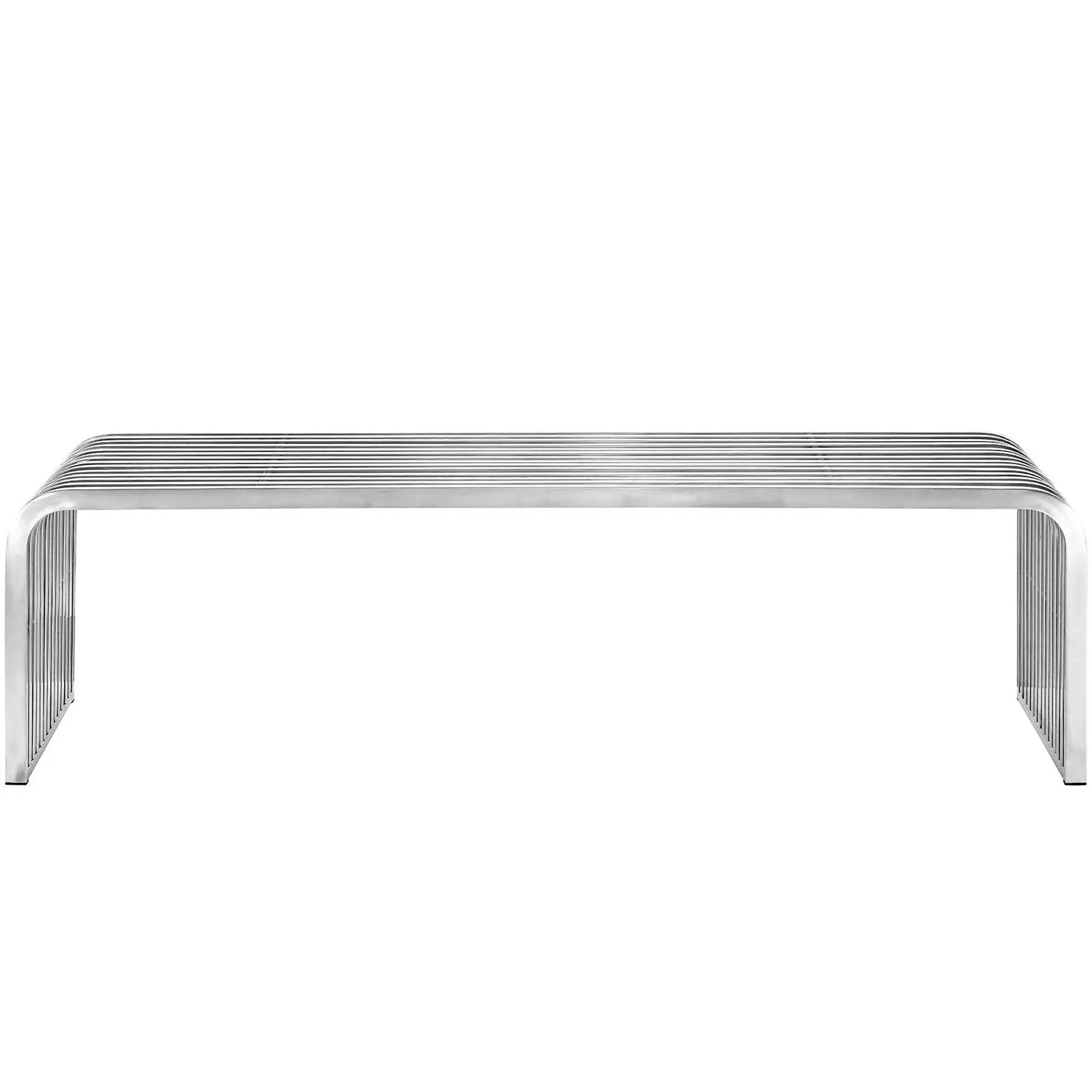 Pipe 60" Stainless Steel Bench by Modway by HouseOfZazla