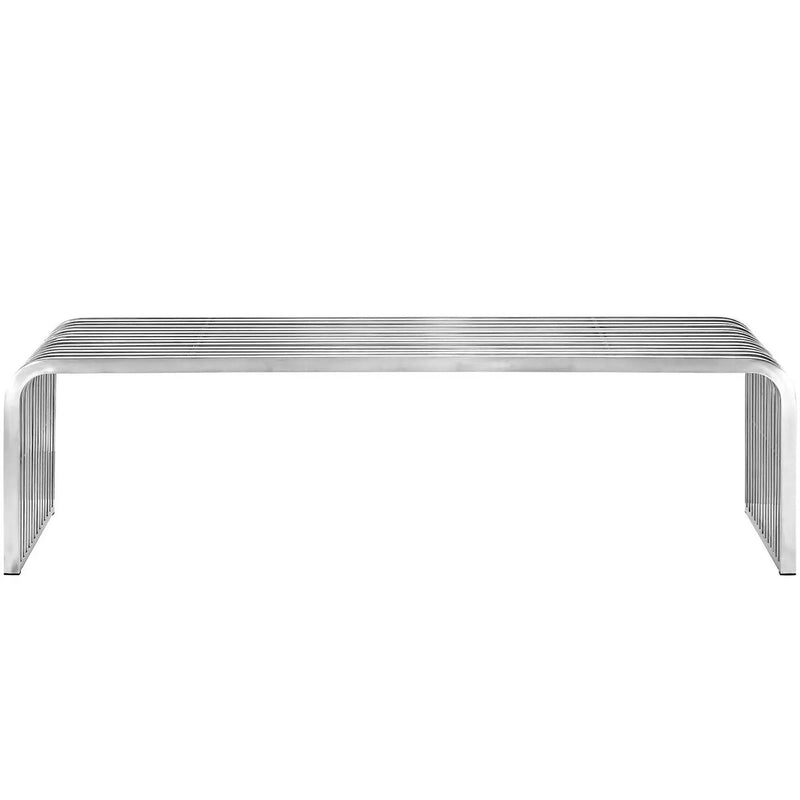 Pipe 60" Stainless Steel Bench by Modway by HouseOfZazla