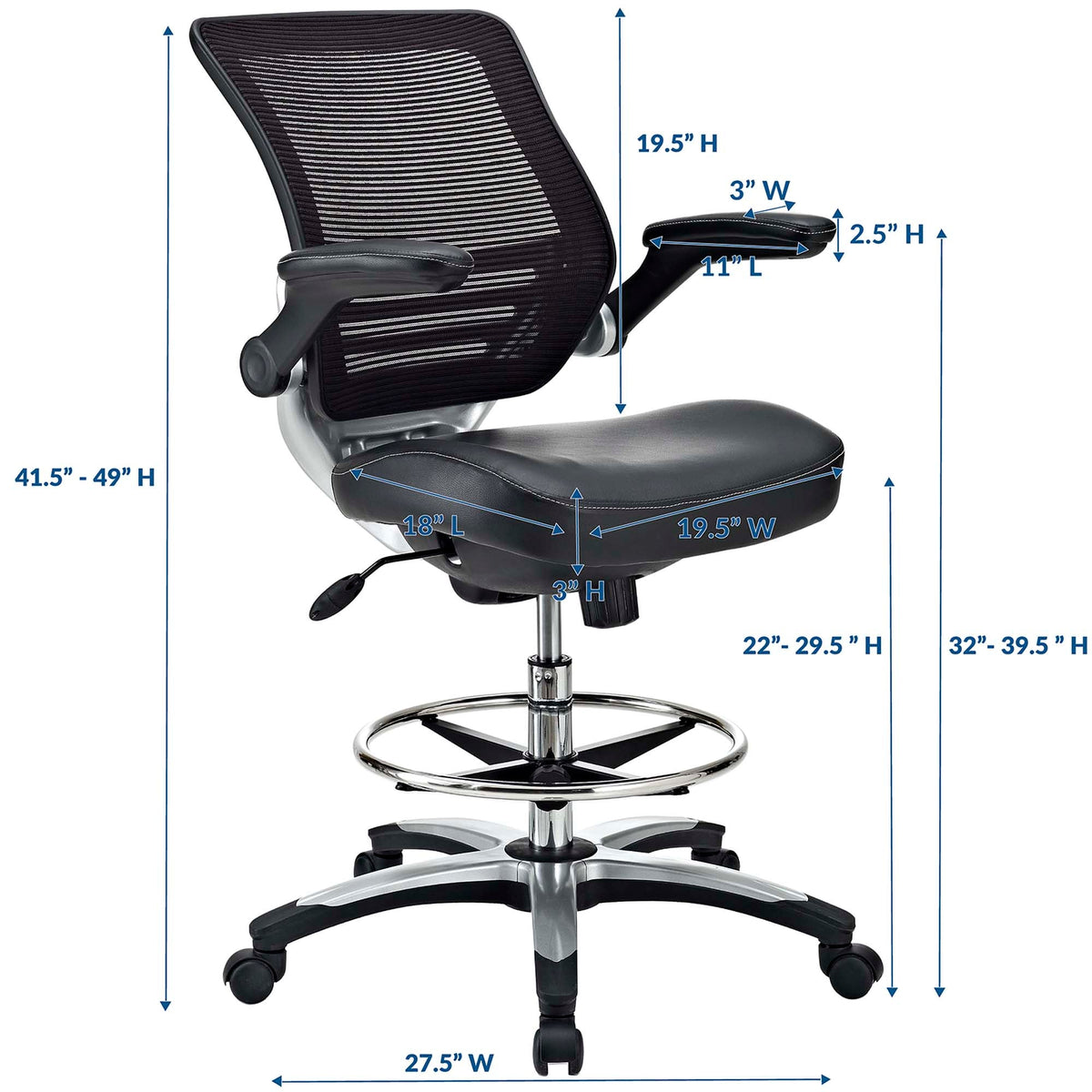 Edge Drafting Chair by Modway, photo 2 of 33