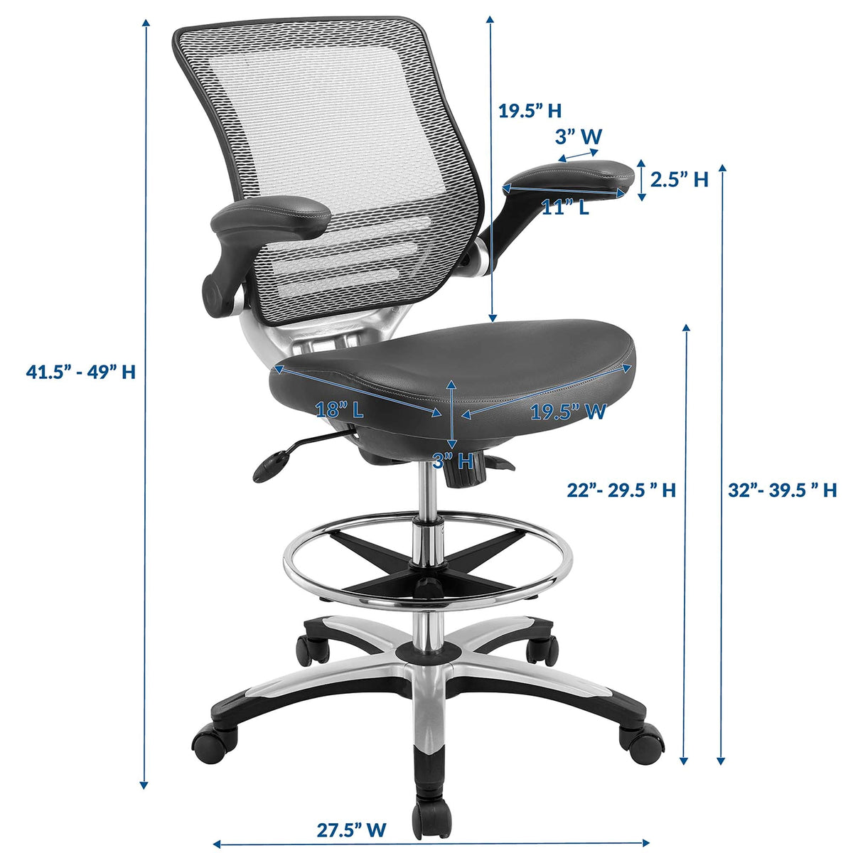 Edge Drafting Chair by Modway, photo 25 of 33