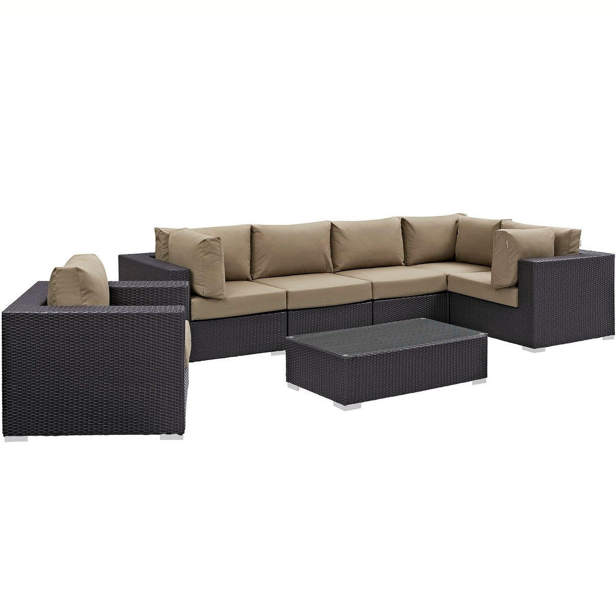 Convene 7 Piece Outdoor Patio Sectional Set by Modway, photo 10 of 44