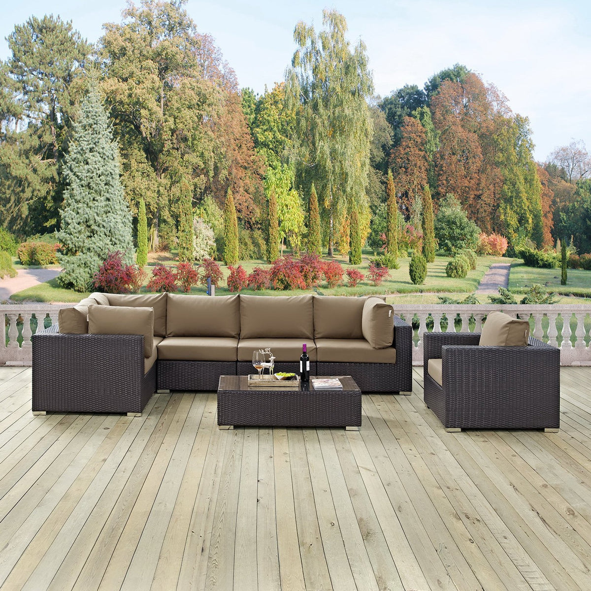Convene 7 Piece Outdoor Patio Sectional Set by Modway, photo 18 of 44