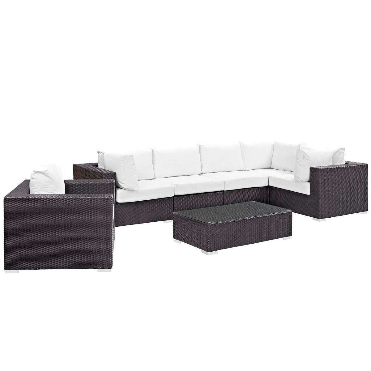 Convene 7 Piece Outdoor Patio Sectional Set by Modway, photo 19 of 44