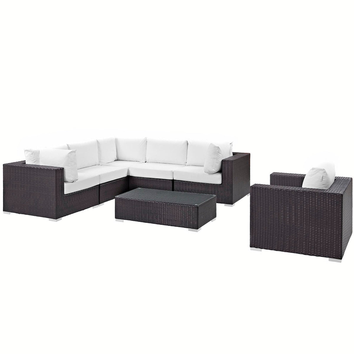 Convene 7 Piece Outdoor Patio Sectional Set by Modway, photo 20 of 44