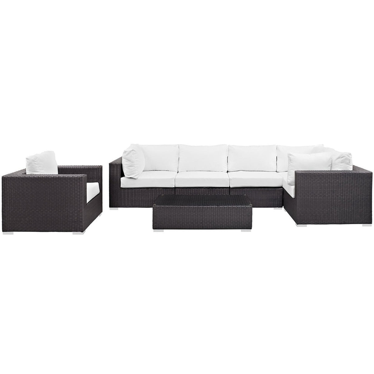 Convene 7 Piece Outdoor Patio Sectional Set by Modway, photo 22 of 44