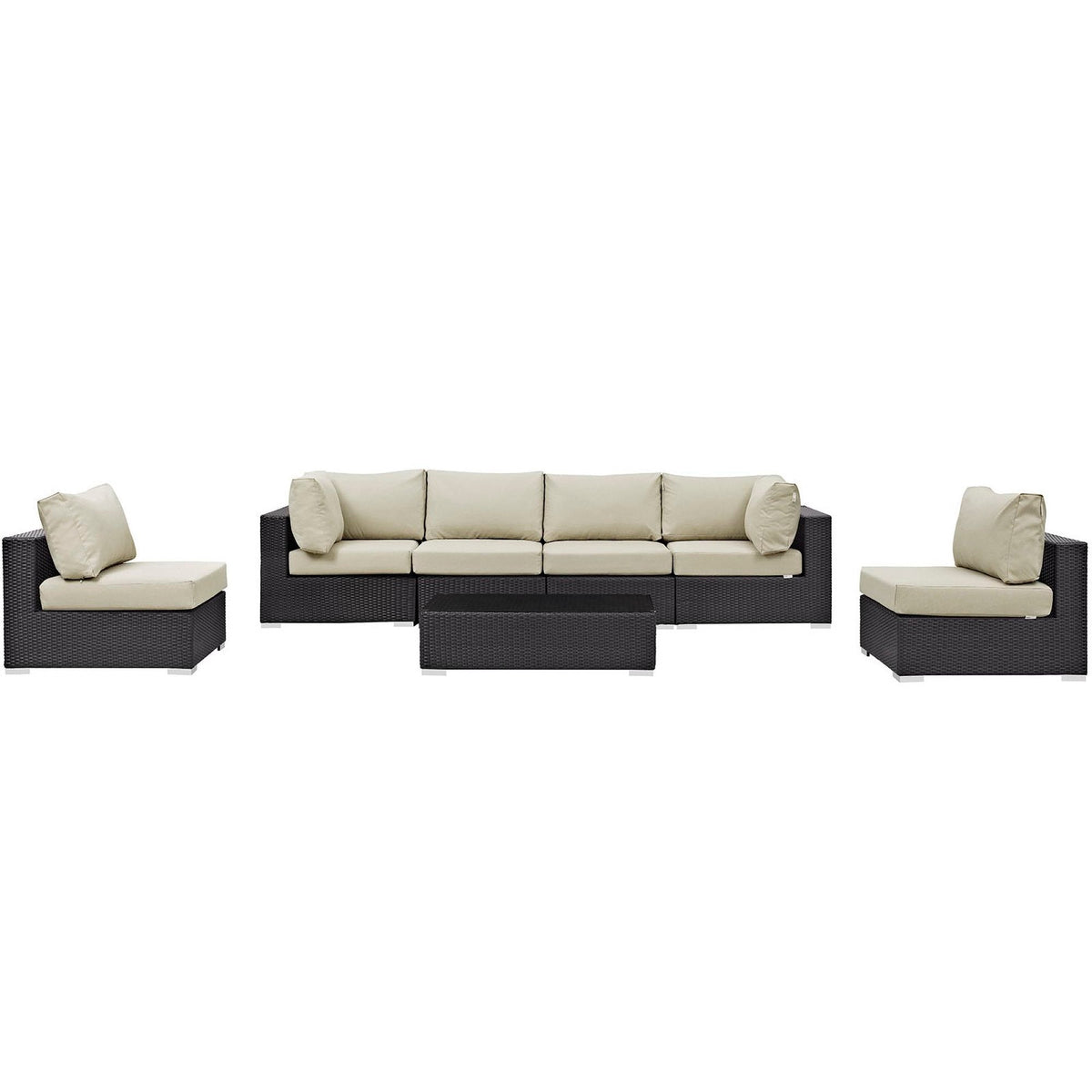 Convene 7 Piece Outdoor Patio Sectional Set by Modway, photo 31 of 44