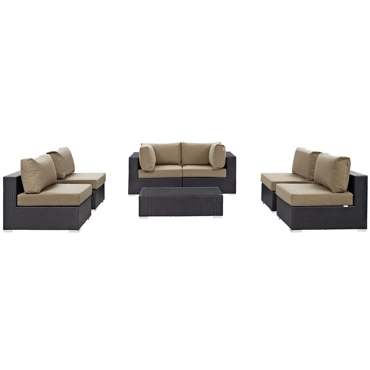 Convene 7 Piece Outdoor Patio Sectional Set by Modway, photo 39 of 44