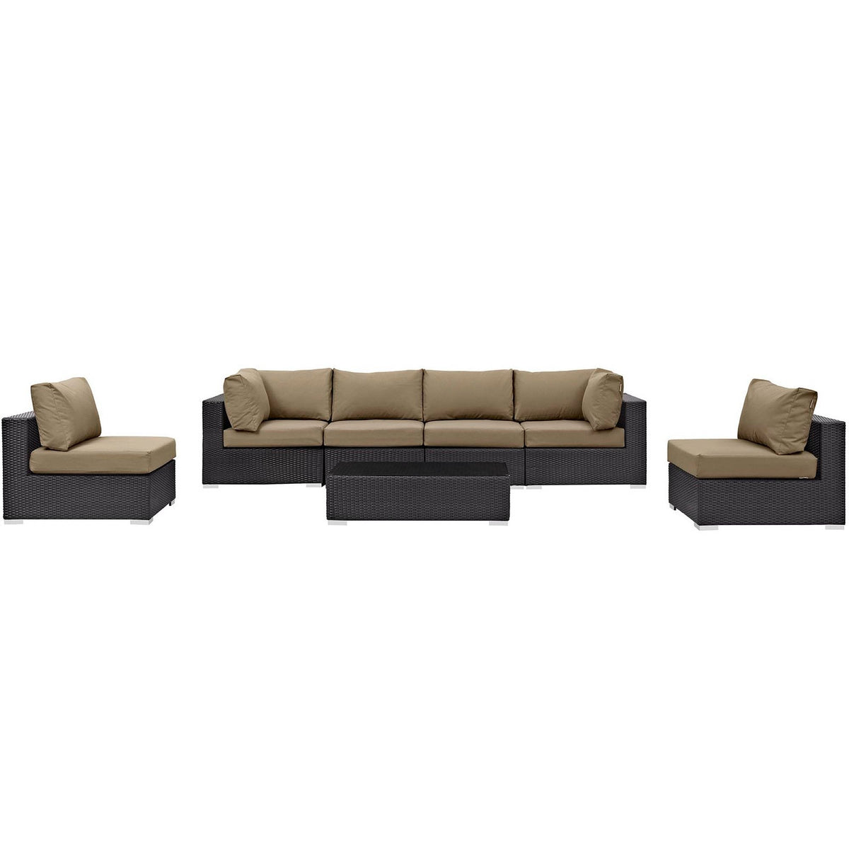 Convene 7 Piece Outdoor Patio Sectional Set by Modway, photo 40 of 44