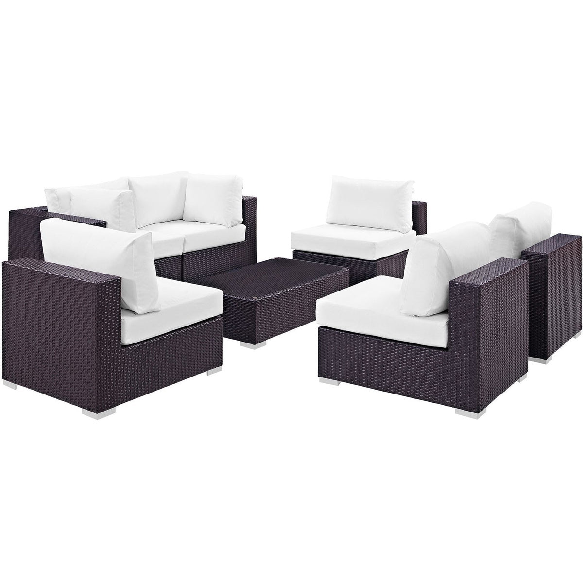 Convene 7 Piece Outdoor Patio Sectional Set by Modway, photo 41 of 44