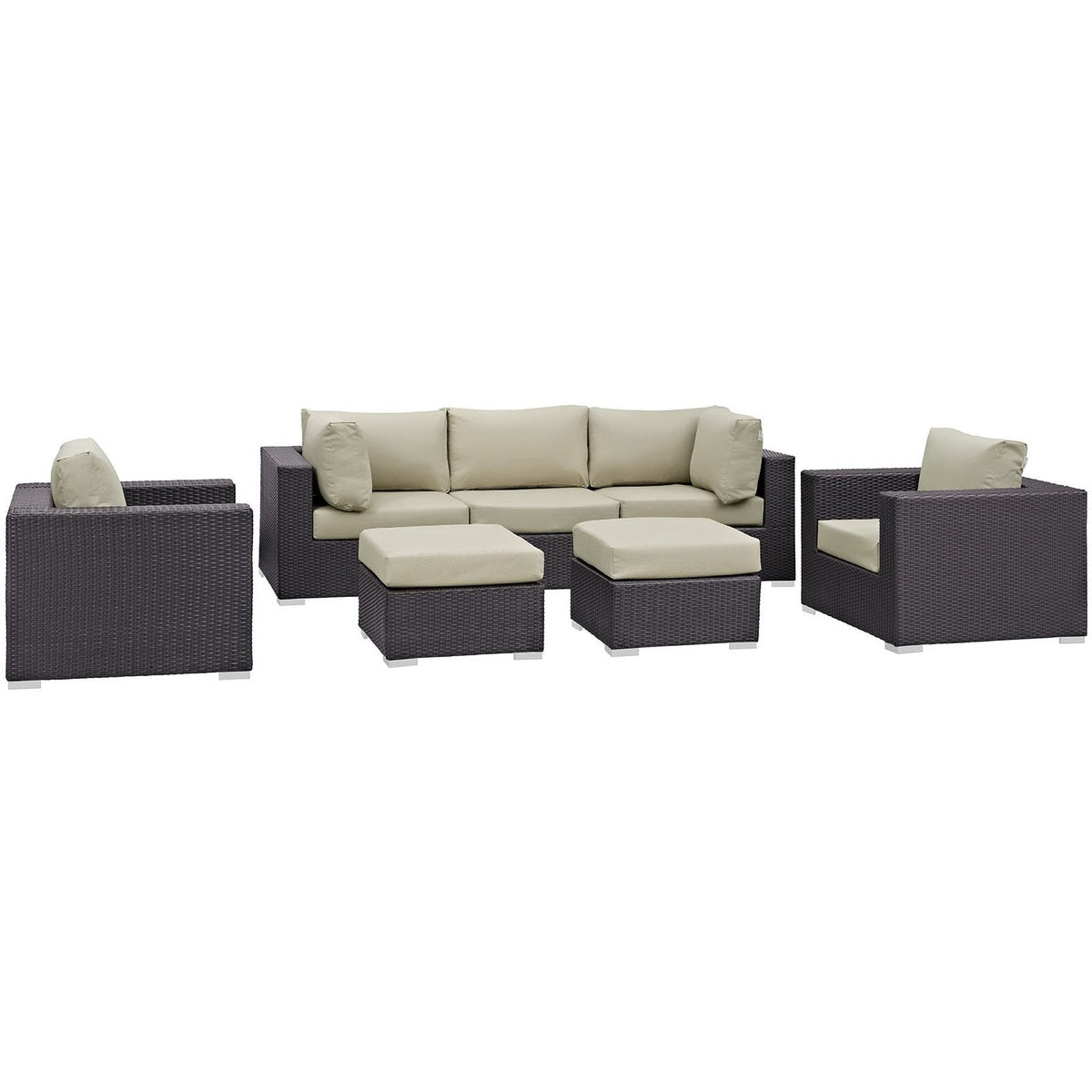 Convene 7 Piece Outdoor Patio Sectional Set by Modway, photo 42 of 44